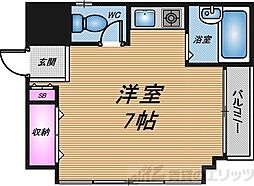フォーシーズン関大前 ワンルームの間取図画像