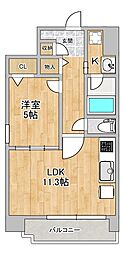 海老江サンライズ 1SLKの間取図画像