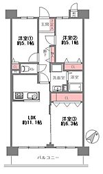 リバーサイドコープ出来島 3LDKの間取図画像