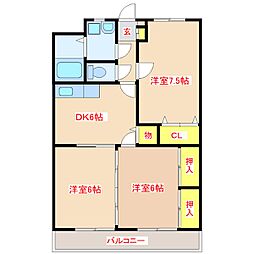 タプロー・コート 3DKの間取図画像