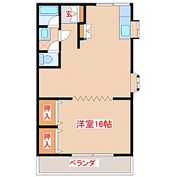 Cityハイツ ワンルームの間取図画像