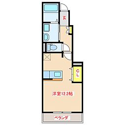 デフィT・J ワンルームの間取図画像