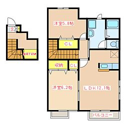スマイル・K 2LDKの間取図画像