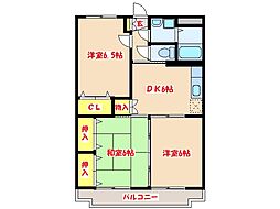 アネックスローズマンション 3DKの間取図画像