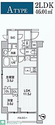 Alivis綾瀬 2LDKの間取図画像