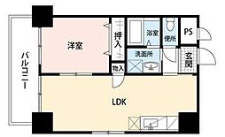 シャトレ草加 1LDKの間取図画像