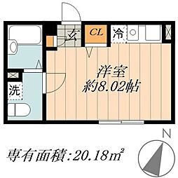 DUOMAISON千住中居町 ワンルームの間取図画像