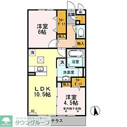 レイストリーフ 2LDKの間取図画像