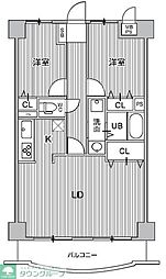 リレント谷塚 3DKの間取図画像