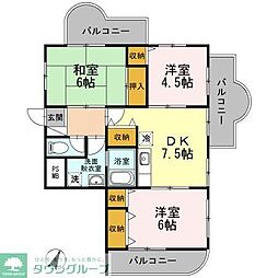 フォーラム北綾瀬 3DKの間取図画像