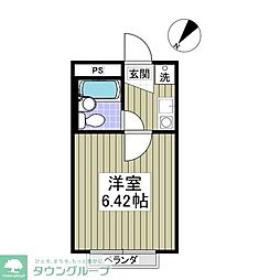 パトリエ西新井パート1 1Kの間取図画像