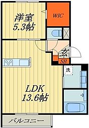 ラ・ヴァンベール 1LDKの間取図画像