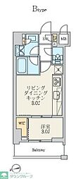 クレストコート北千住レジデンス 1LDKの間取図画像