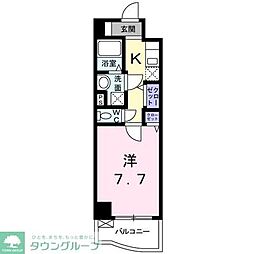 プラシード 1Kの間取図画像