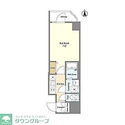 グランカーサ綾瀬 1Kの間取図画像