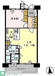 ロイヤルパークス西新井 1LDKの間取図画像