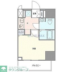 GENOVIA草加 1Kの間取図画像
