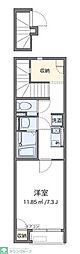クレイノ綾瀬 1Kの間取図画像