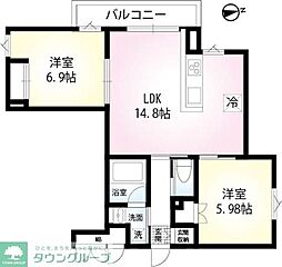 MGPLAZA 2LDKの間取図画像