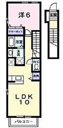 アメティスタ西新井 1LDKの間取図画像