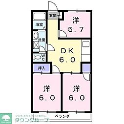 プリメーラ・アヤセ 2DKの間取図画像