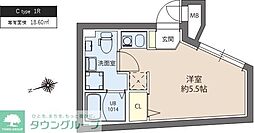 レピュア綾瀬レジデンス ワンルームの間取図画像