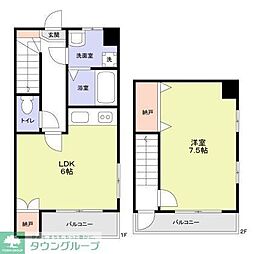 サンライズシナサン 3DKの間取図画像