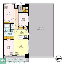 ロイヤルパークスシーサー 3LDKの間取図画像