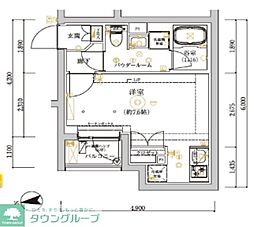 REGOLITH KITAAYASE annex ワンルームの間取図画像