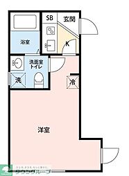 Alba西新井 1Kの間取図画像