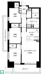 アーバンパーク谷在家 3LDKの間取図画像