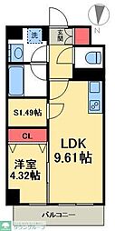 足立区西新井栄町3丁目マンション 1SLDKの間取図画像