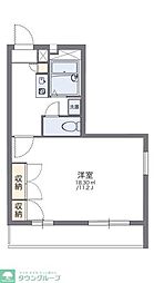 レオパレスパストラル 1階1Kの間取り
