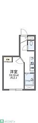レオパレススターフィールド 202 2階1Kの間取り