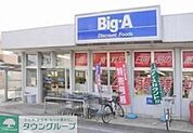 ビッグ・エー 徒歩8分。ディスカウントショップ 580m