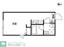 ルーデンス五反野ＦＲ 5階ワンルームの間取り