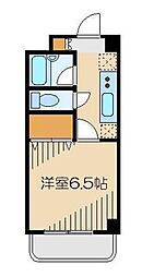 リバージュ北千住 3階1Kの間取り