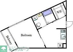 ヴェスパーマティーニ亀有 1階1DKの間取り