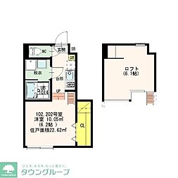 ソワイユ　ガーデン 1階1Kの間取り