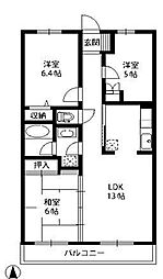 ヴィラ・サンパティーク 3階3LDKの間取り