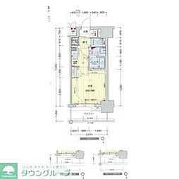 名古屋市営鶴舞線 大須観音駅 徒歩4分の賃貸マンション 10階1Kの間取り