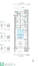 プレサンスロジェ名古屋浅間町ザ・レジデンス 1LDKの間取図画像