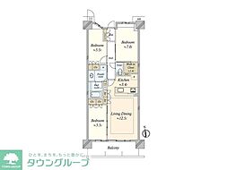 パークホームズLaLa名古屋みなとアクルスガーデンスクエア 3LDKの間取図画像