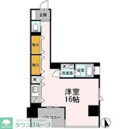 カスタリア伏見 ワンルームの間取図画像
