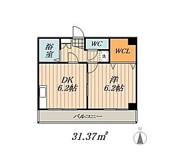 YS元町 1DKの間取図画像