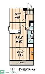 名古屋市営名城線 志賀本通駅 徒歩8分の賃貸マンション 4階2LDKの間取り