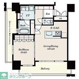名古屋市営鶴舞線 伏見駅 徒歩6分の賃貸マンション 3階1LDKの間取り