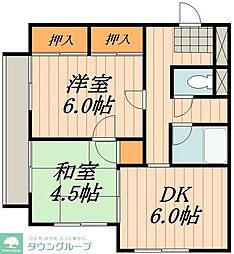ハイマァト 2DKの間取図画像