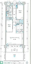 ドルチェヴィータ名古屋則武 2LDKの間取図画像