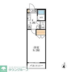 ラ・フォージュA 1Kの間取図画像